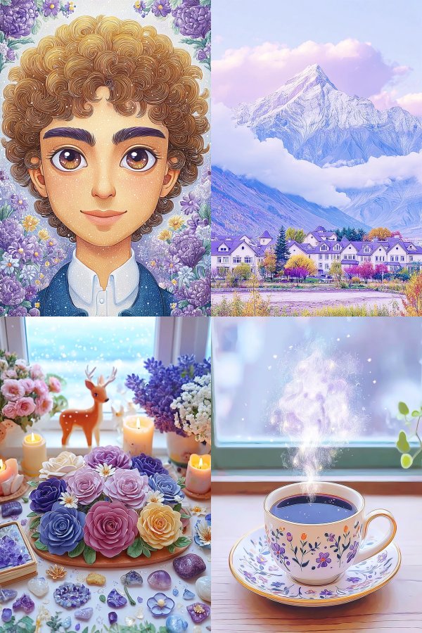Golden Curls and Lavender Dreams