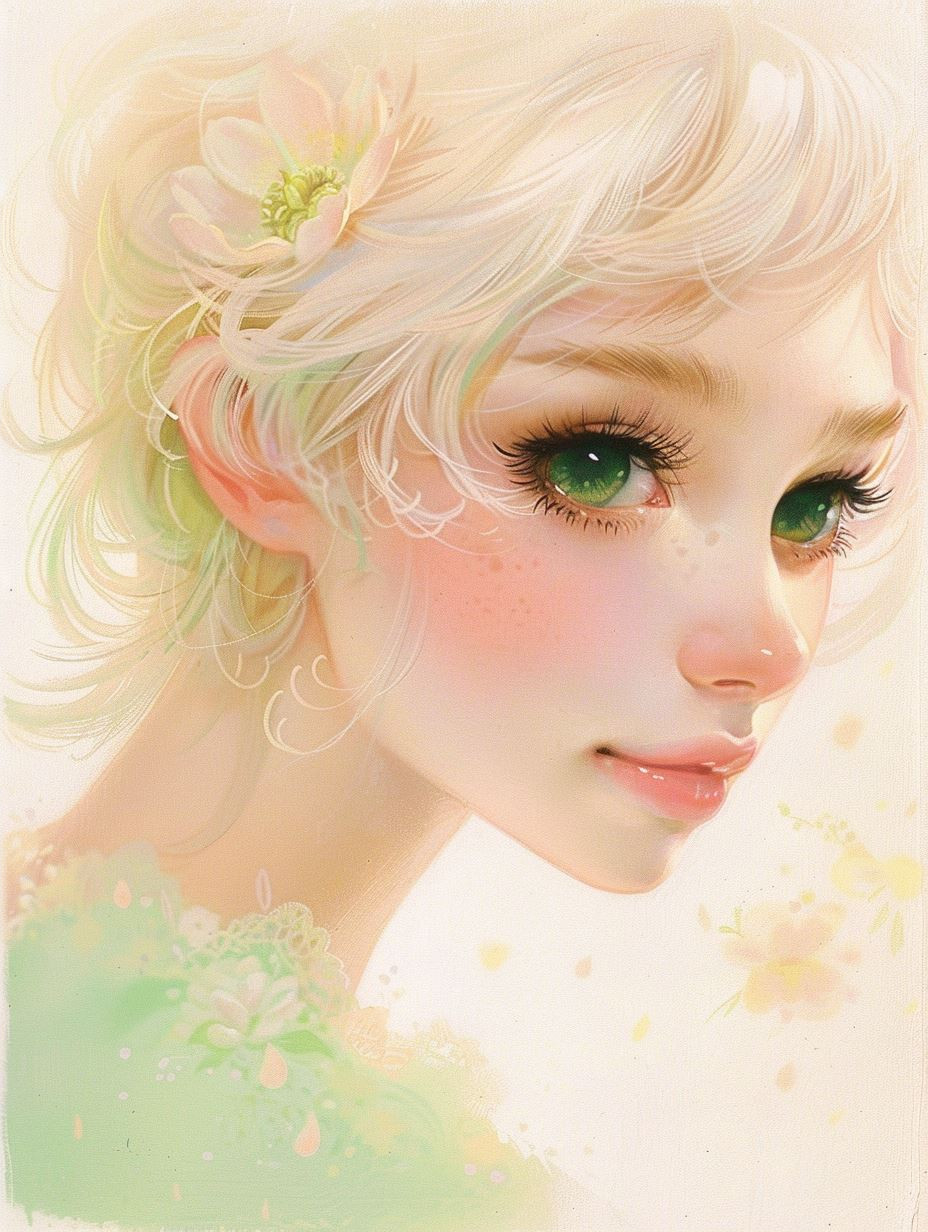 Ethereal Pastel Dream Portrait