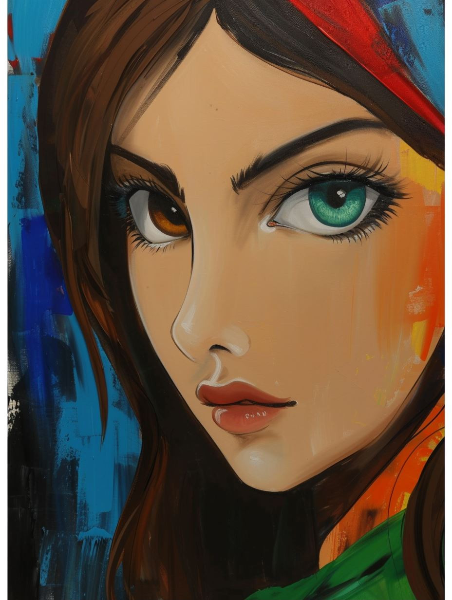 Heterochromatic Gaze in Oil
