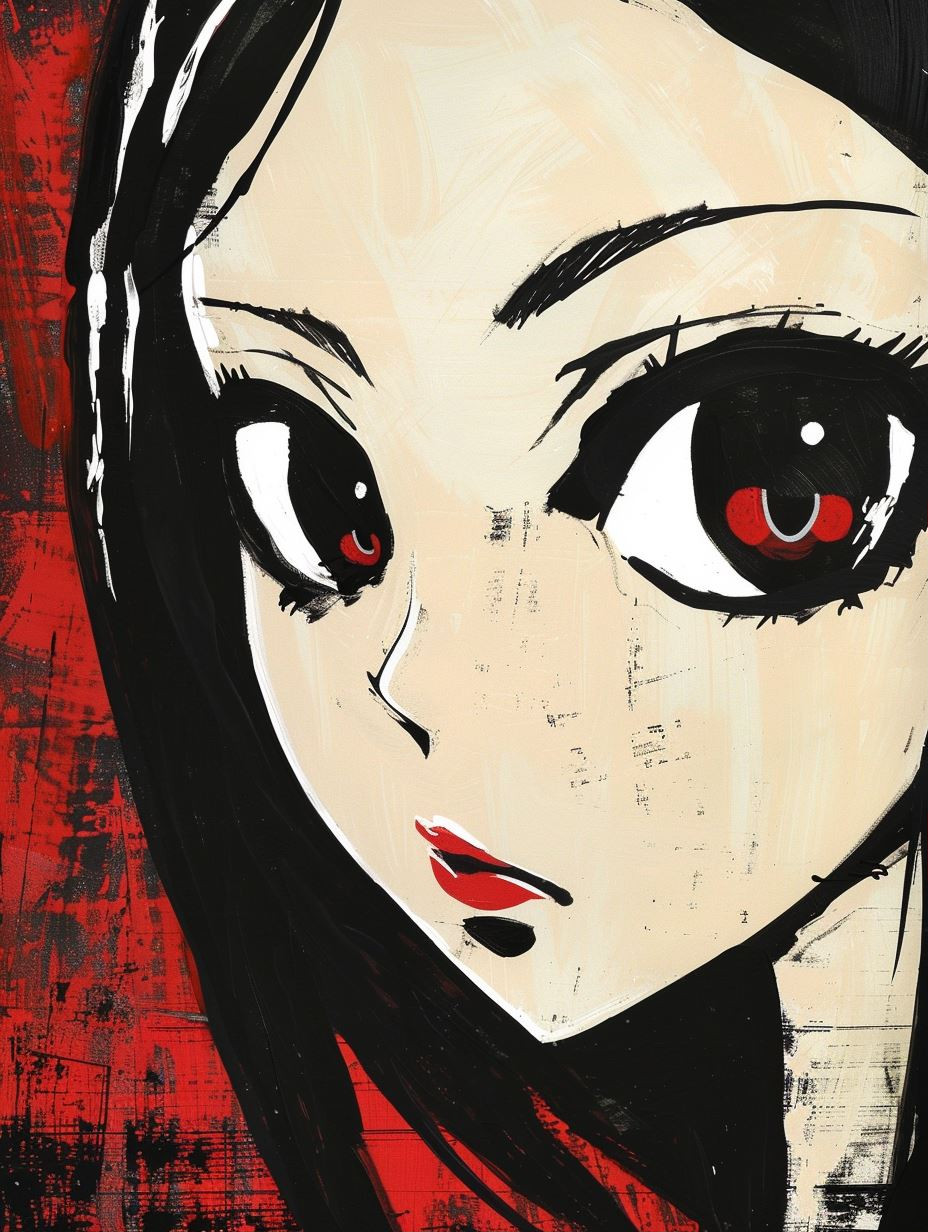 Crimson Gaze Urban Anime