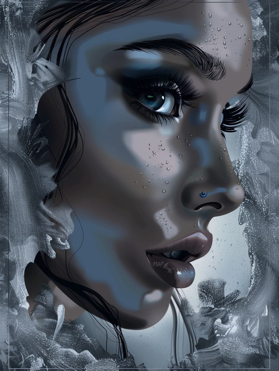 Frozen Azure Gaze