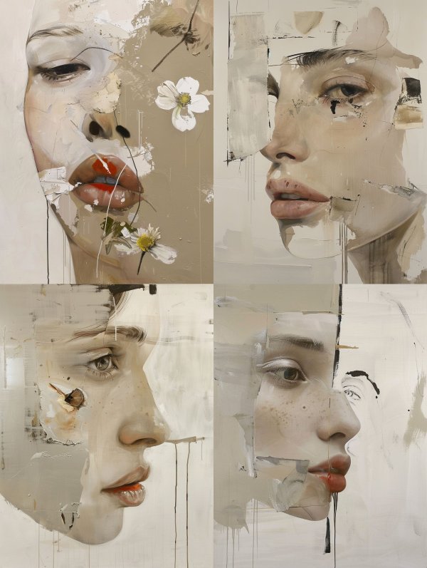 Fragmented Beauty in Earthy Tones