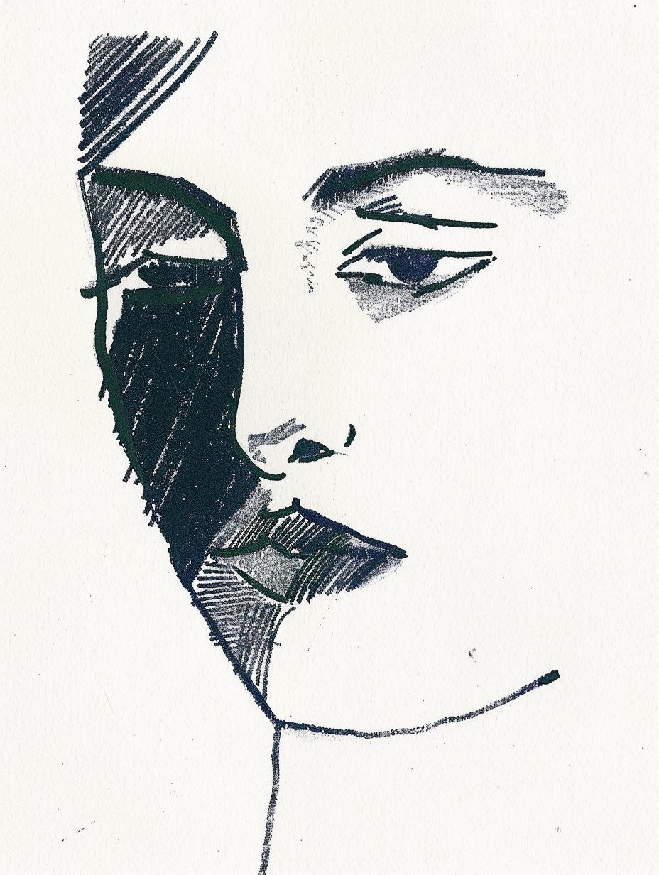 Noir Ink Portrait Contrast