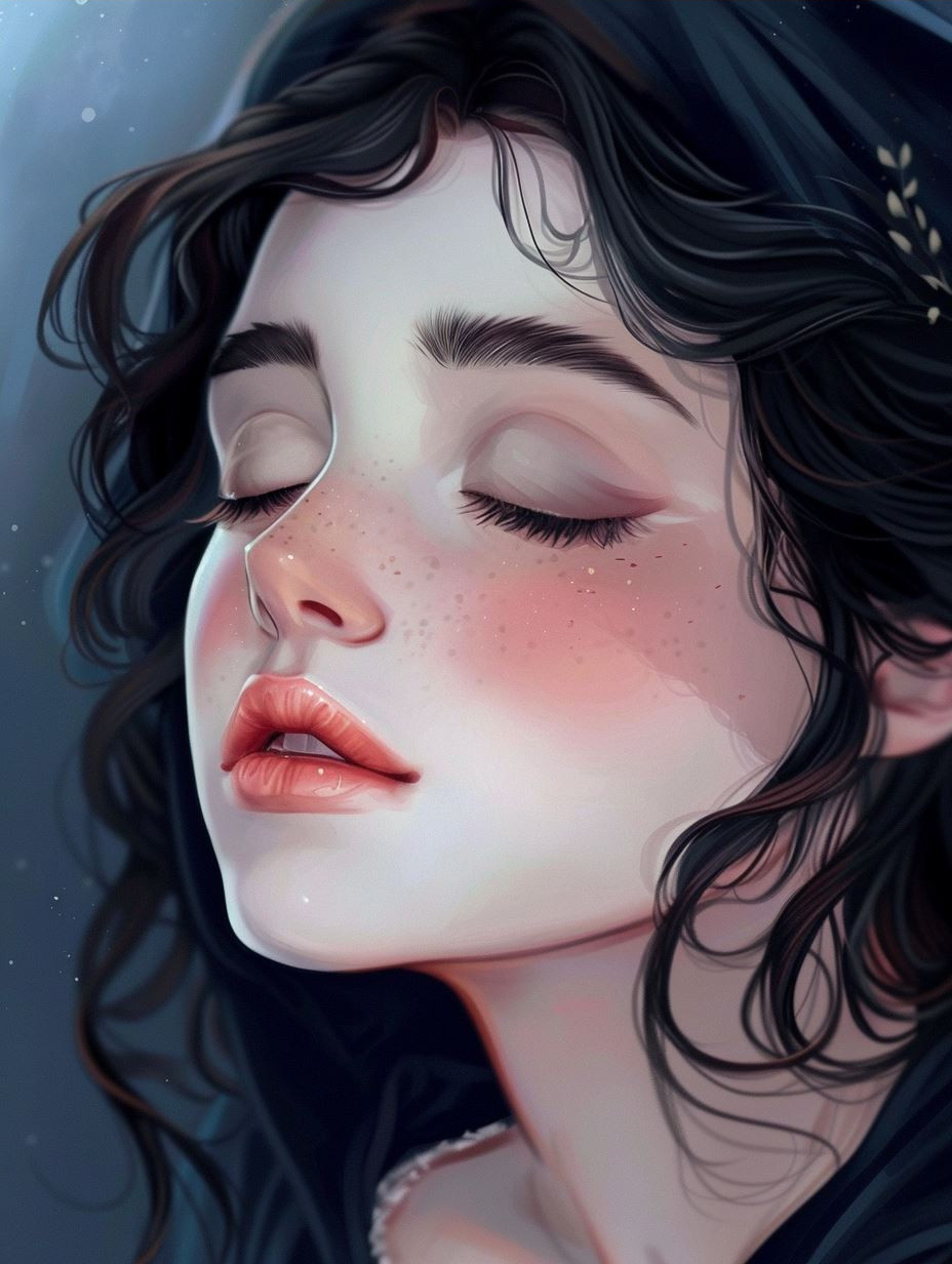 Ethereal Dreamy Digital Portrait