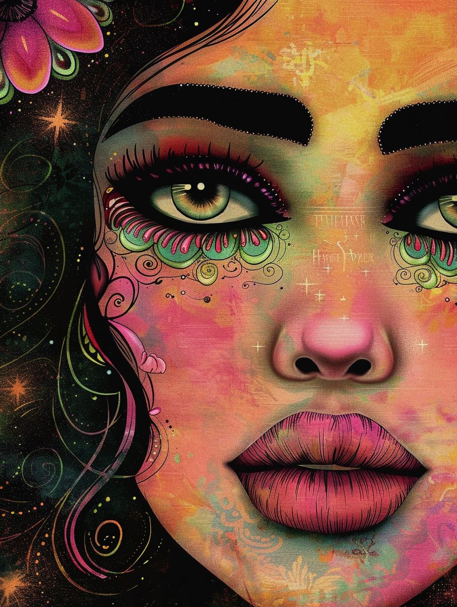 Floral Melancholy in Cosmic Night