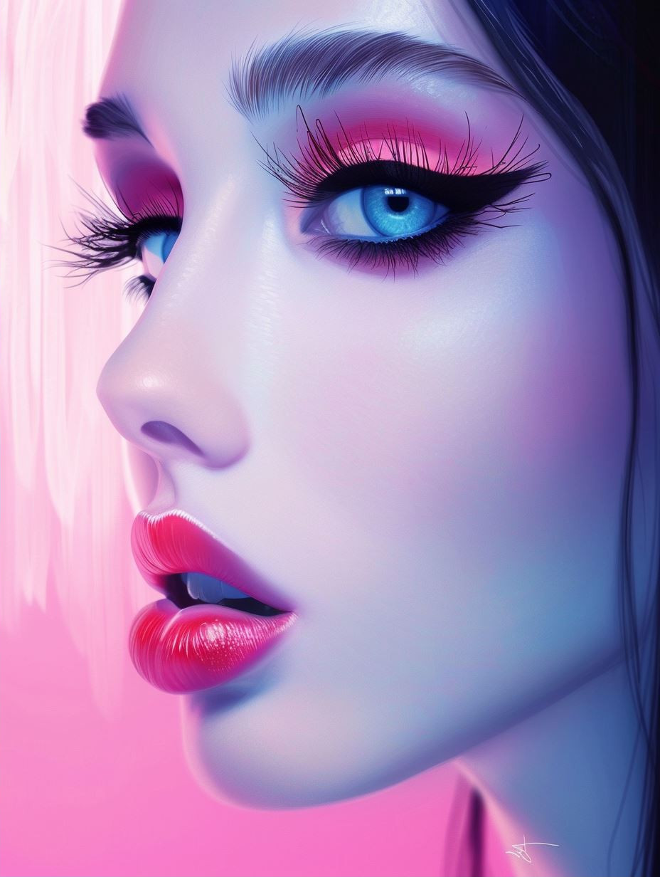 Ethereal Bloom Pastel Portrait