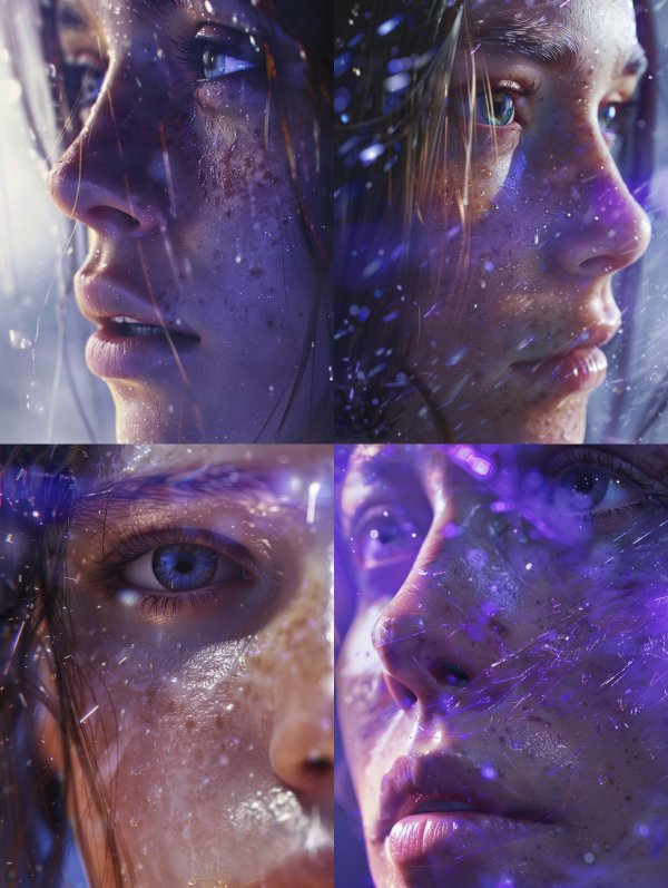 Neon Rain Cinematic Portrait
