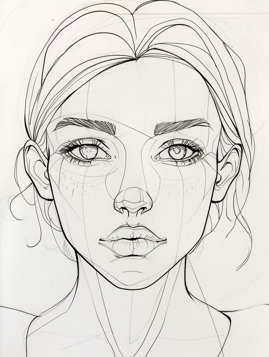 Minimalist Ink Portrait