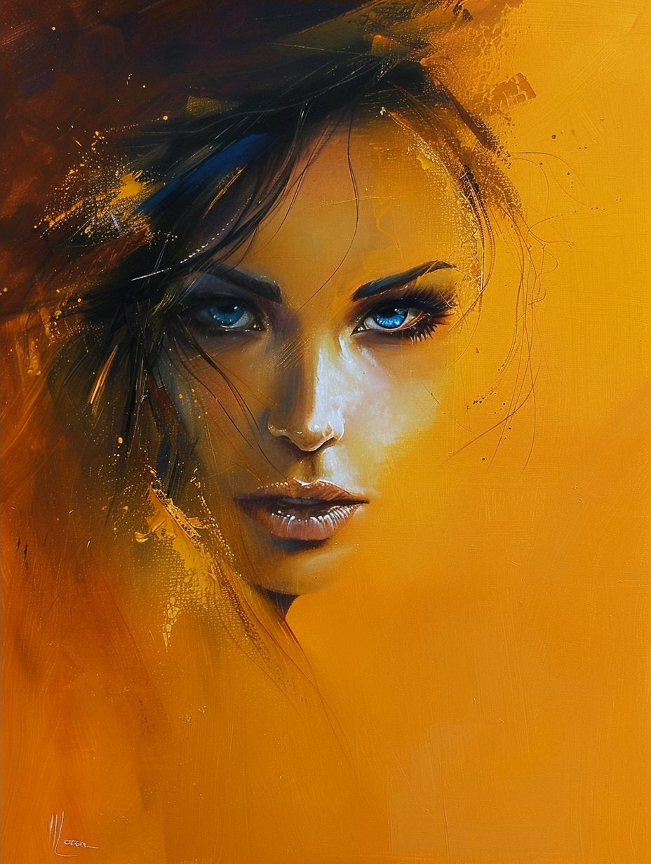 Golden Ember Ethereal Portrait