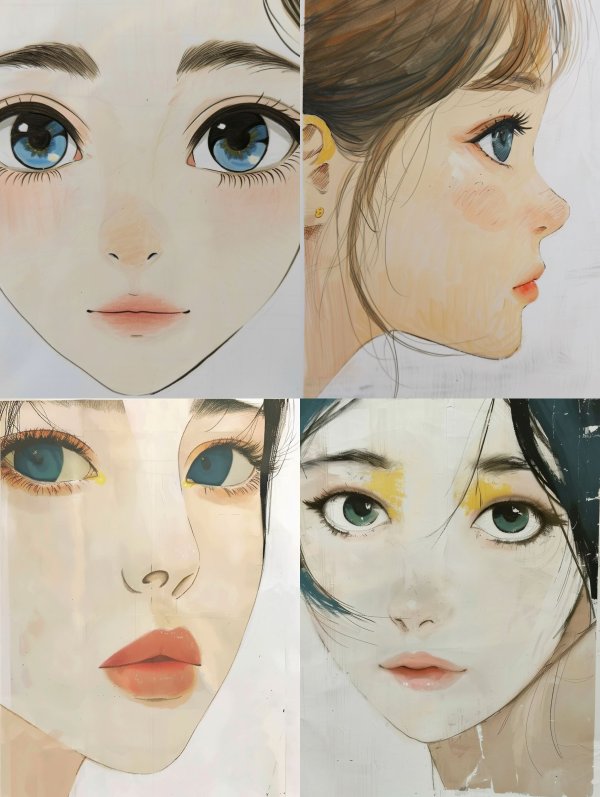Ethereal Blue Gaze Portrait