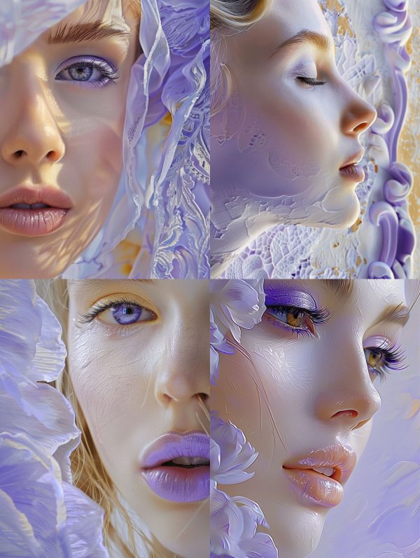 Ethereal Lavender Veil Portrait