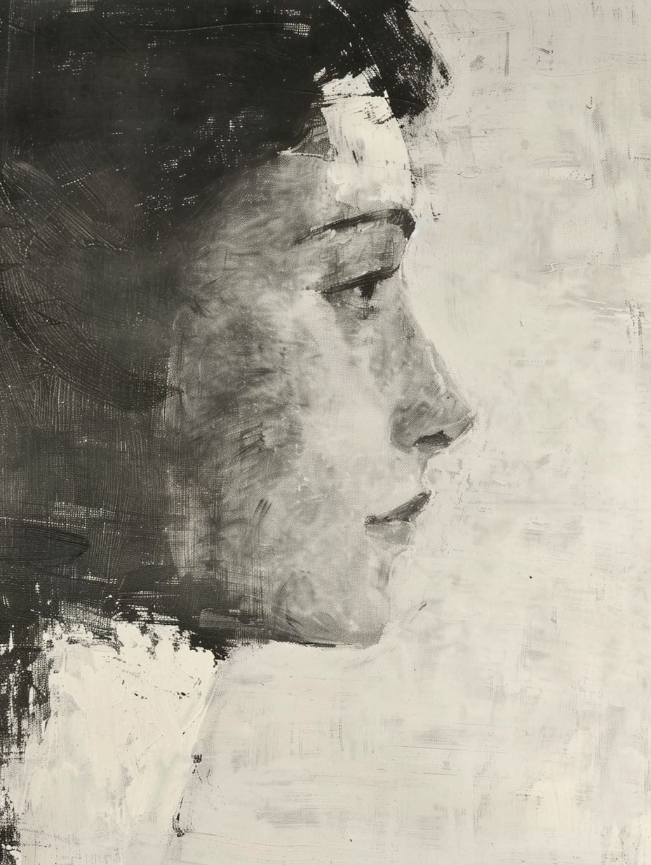 Melancholy in Monochrome Paint