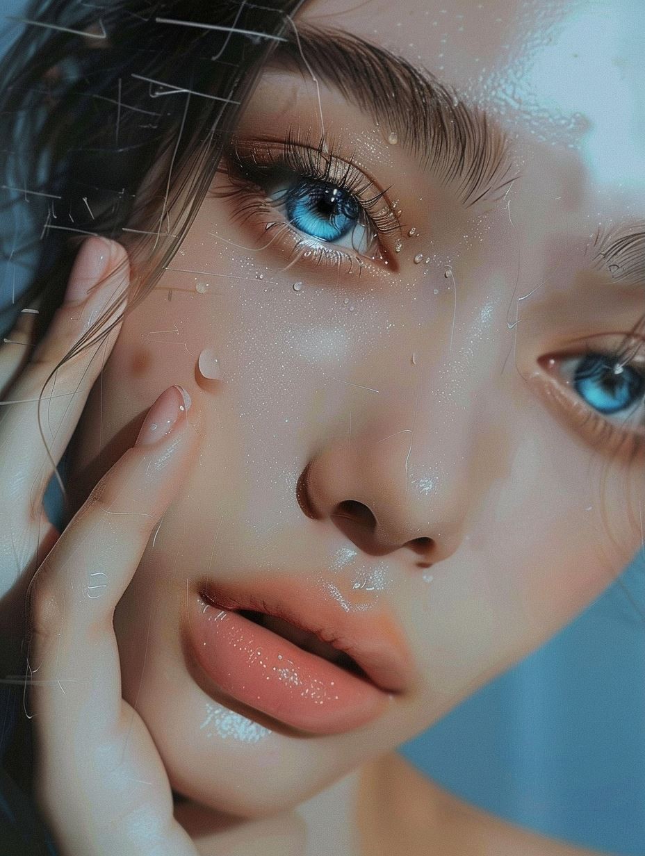 Dewy Azure Gaze - Image 1