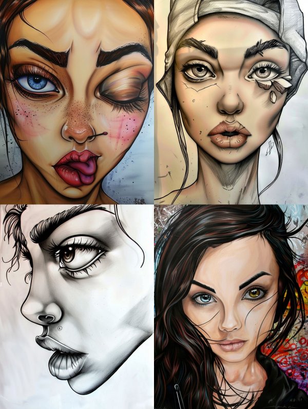 Hyper-Realistic Stylized Portrait Art