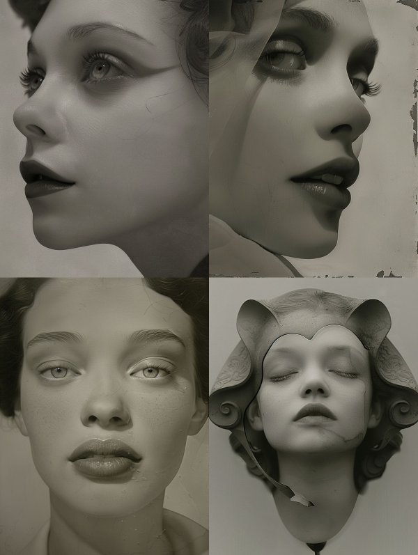 Ethereal Monochrome Muse
