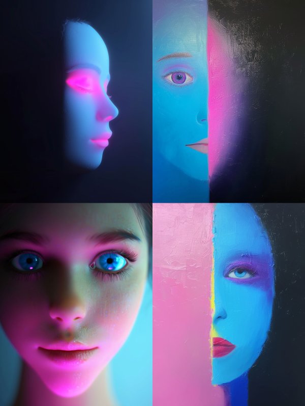 Neon Dreams of Digital Souls