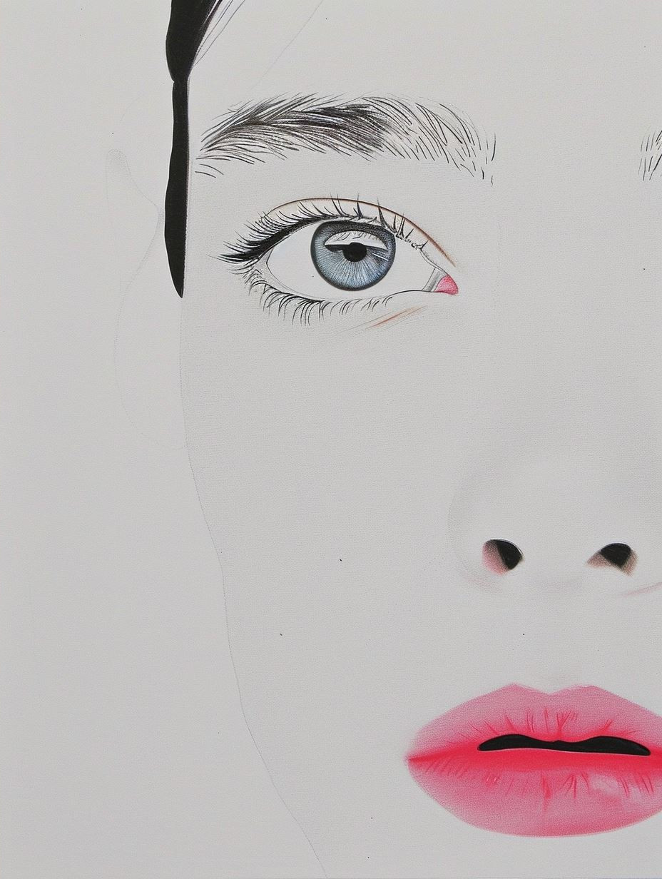 Minimalist Pastel Portrait Study