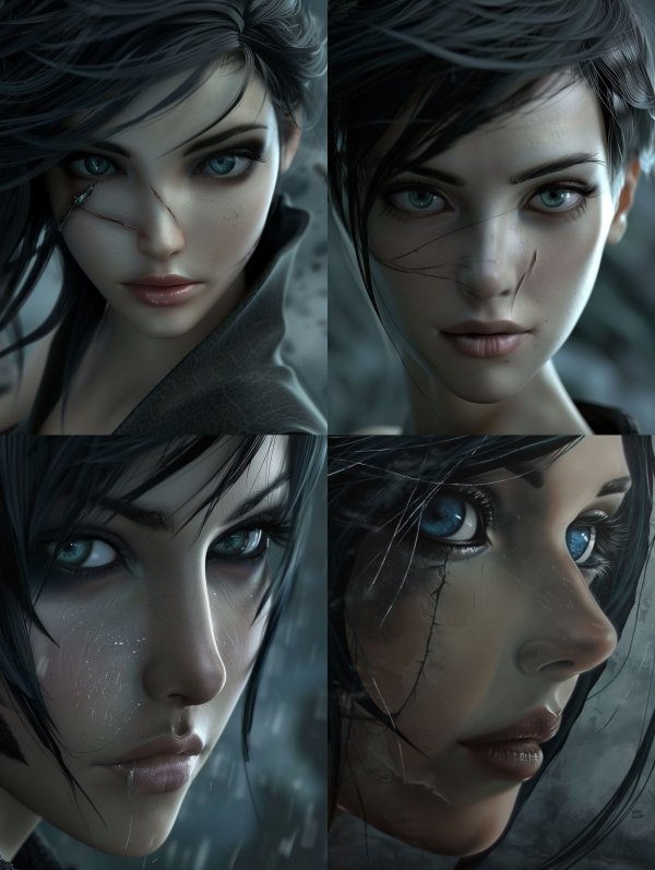 Dark Cinematic Warrior Portrait
