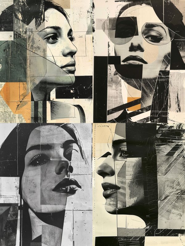 Fragmented Portraits in Monochrome