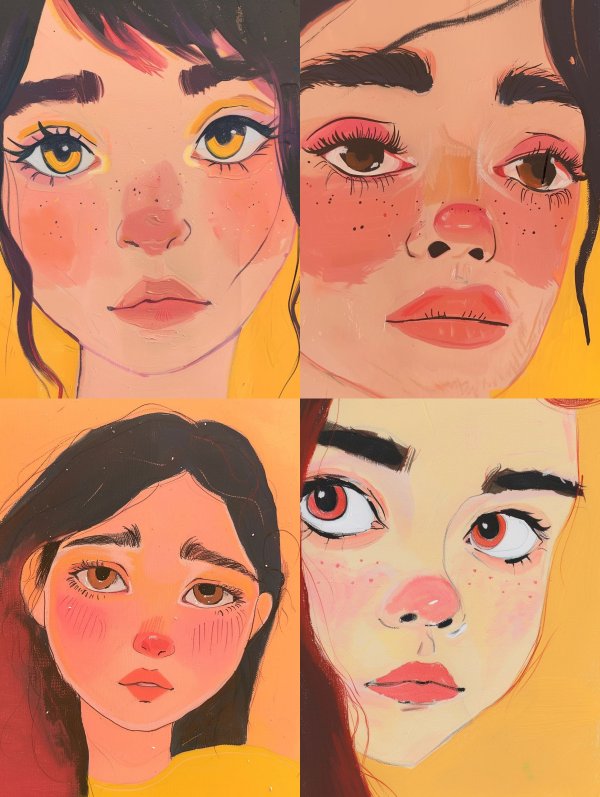 Vibrant Pastel Portrait Study