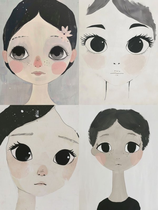 Whimsical Pastel Portrait