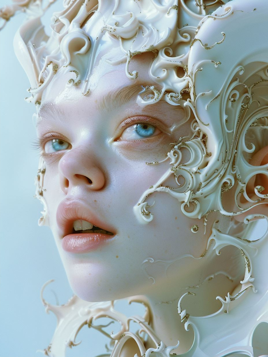 Gilded Porcelain Ethereal Visage