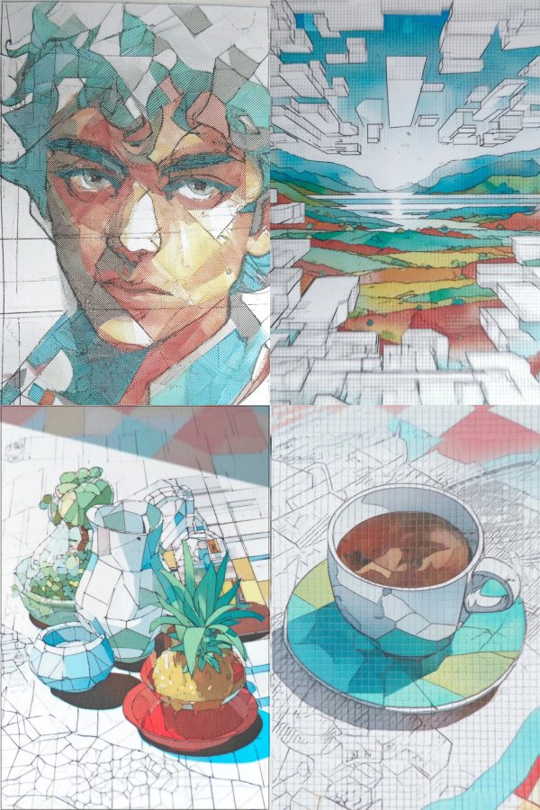 Geometric Prism Portrait