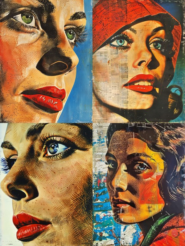 Vintage Pop Art Portrait