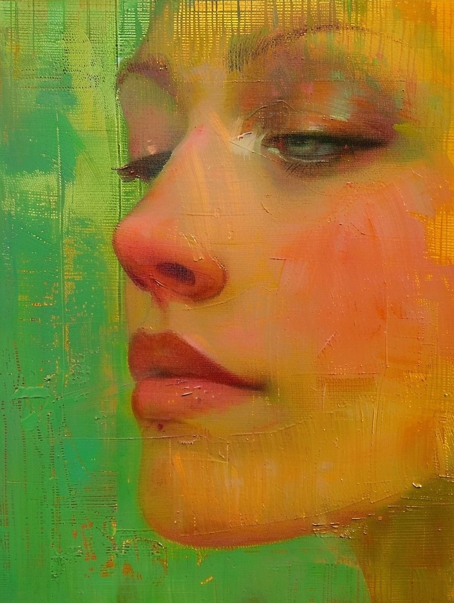 Ethereal Neon Portrait Study