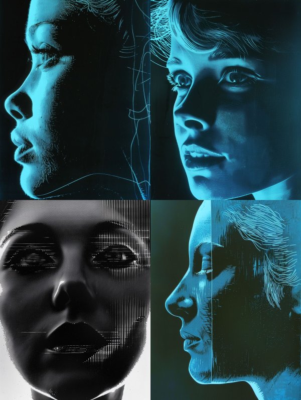 Neon Cyan Digital Soul