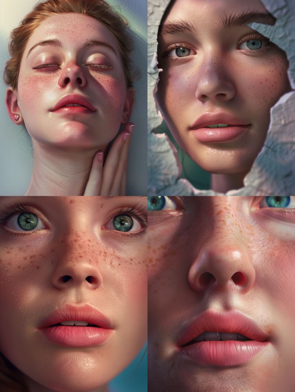 Serene Glow and Sun-Kissed Freckles