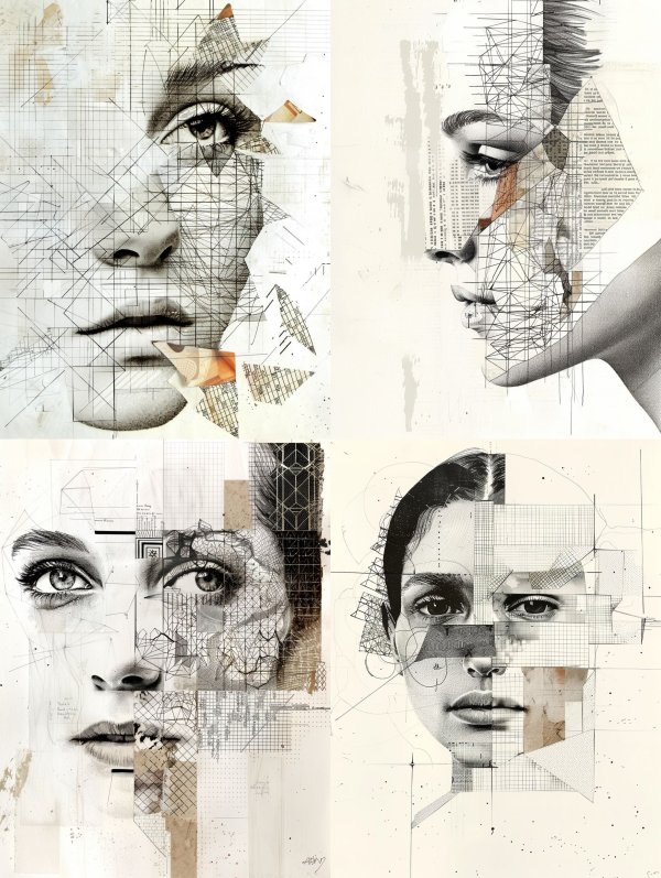 Fragmented Soul Geometric Portrait