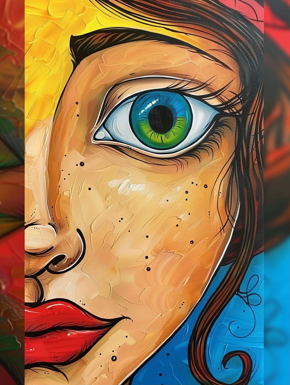 Vibrant Impasto Gaze