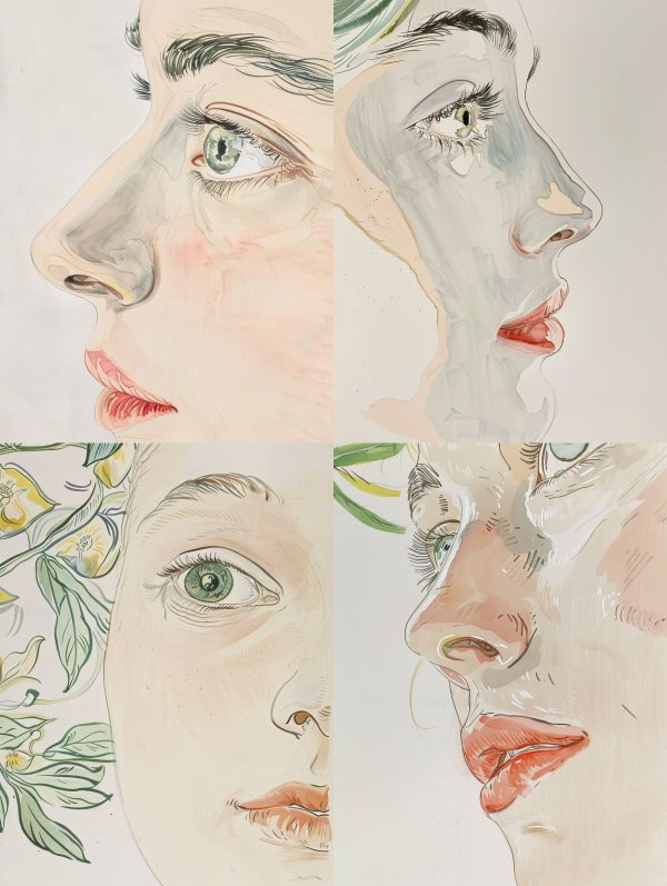 Ethereal Watercolor Profile Study