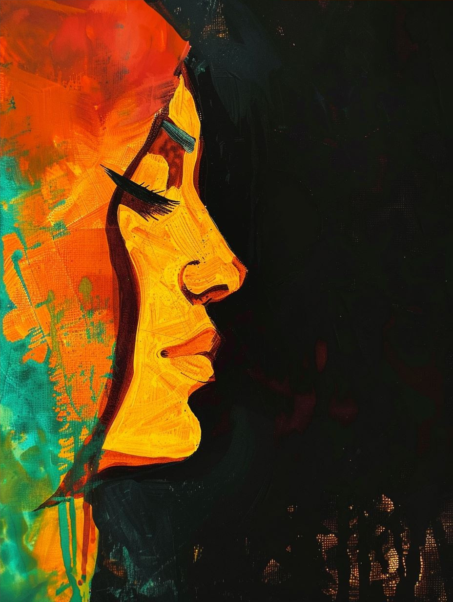 Chromatic Shadow Portrait