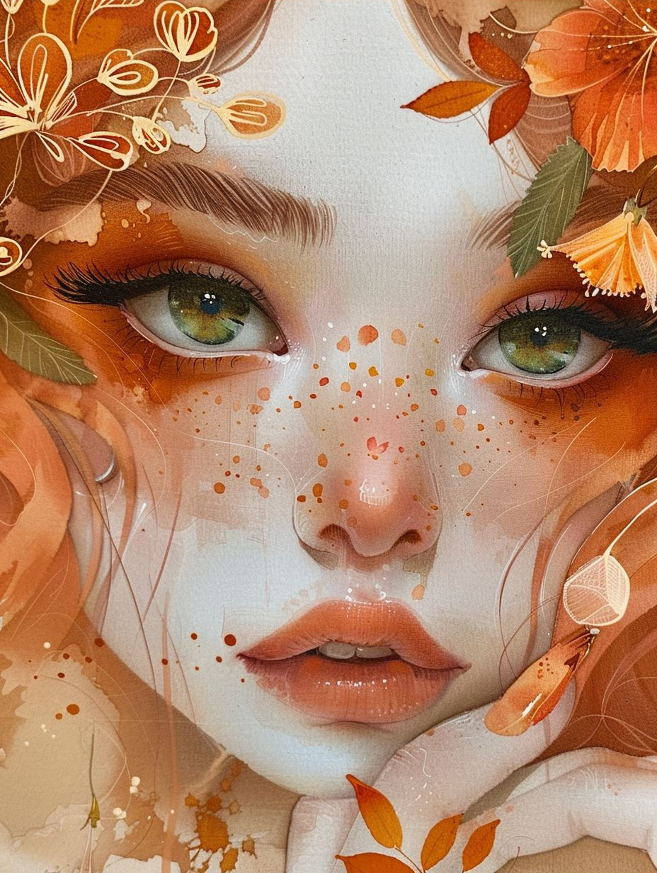 Autumnal Bloom Ethereal Portrait