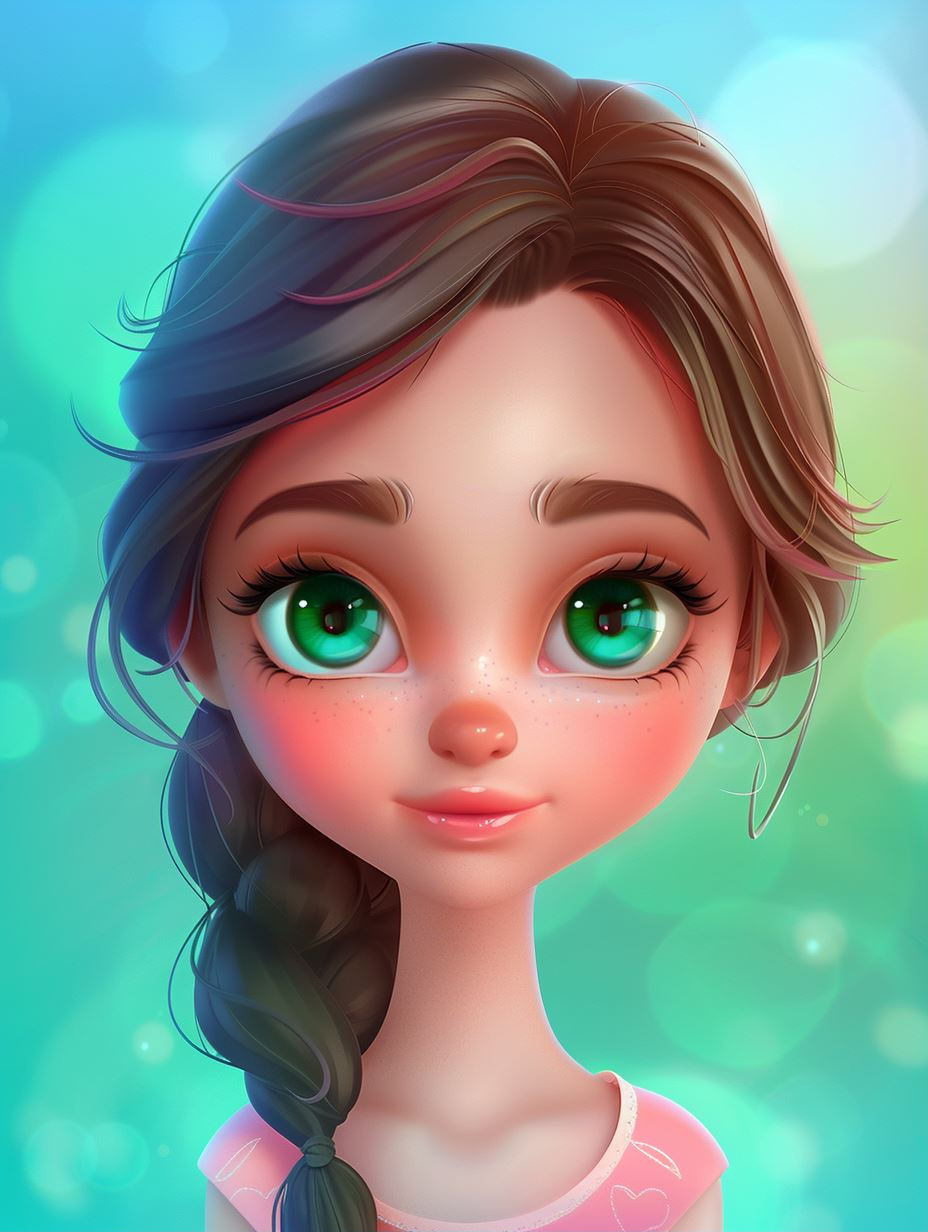 Ethereal Glow Digital Portrait