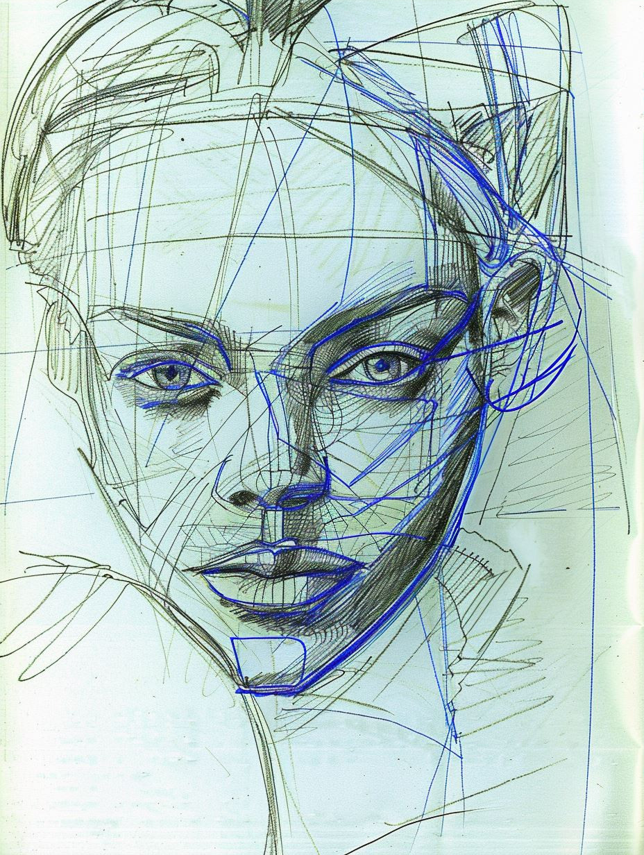 Abstract Geometric Portrait Study