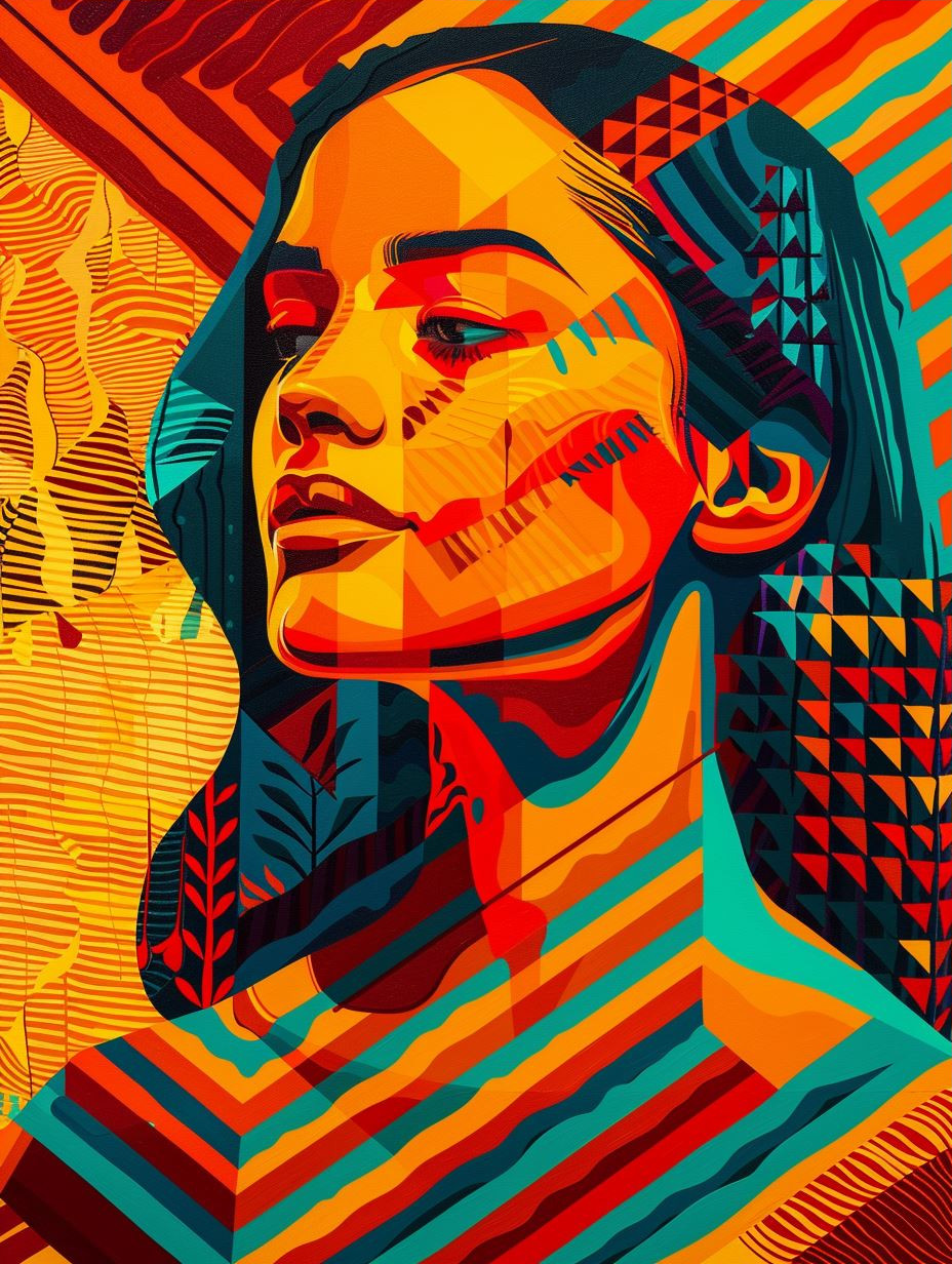 Prismatic Geometric Portrait Study