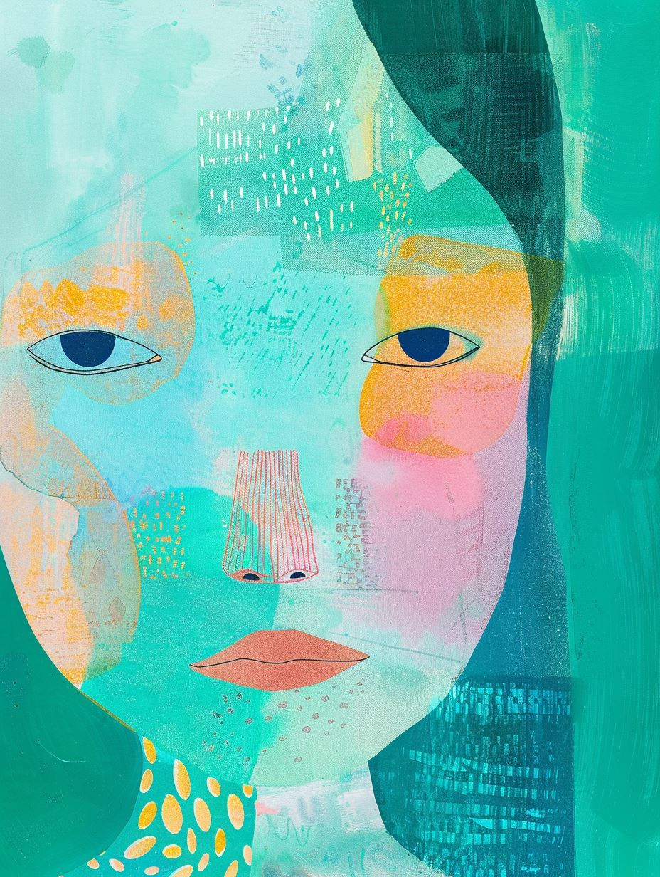 Abstract Pastel Portrait