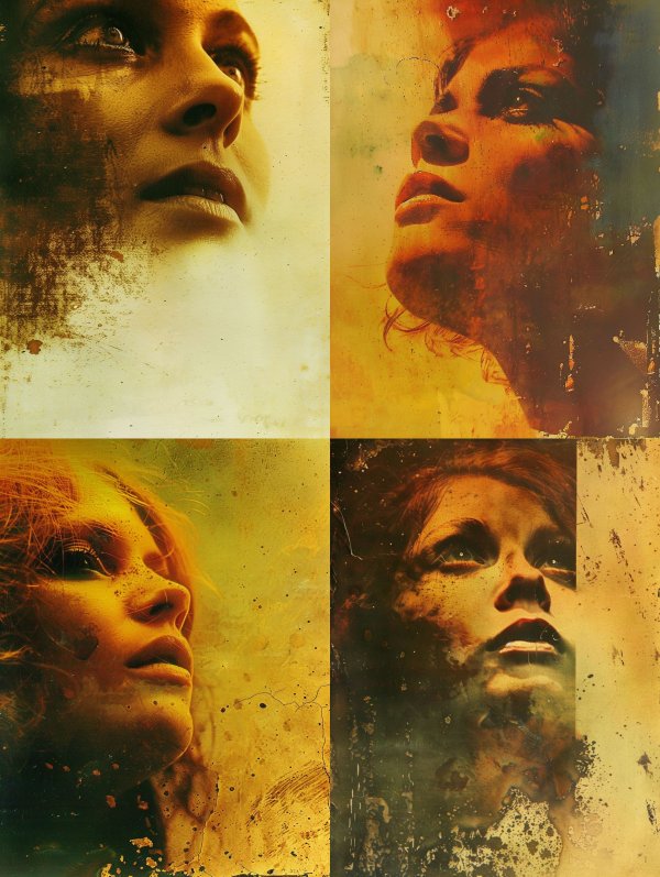 Golden Ethereal Portrait Decay