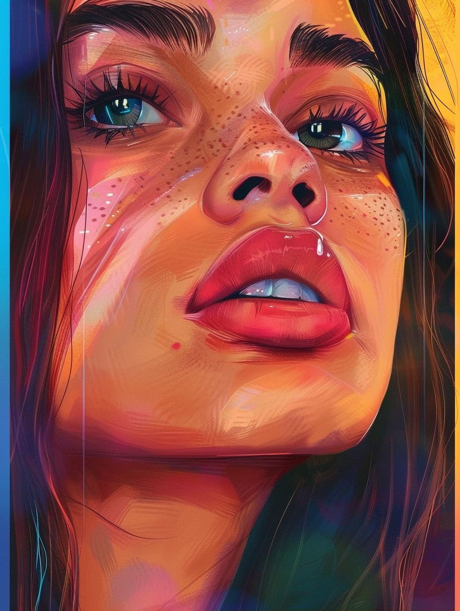 Vibrant Neon Portrait