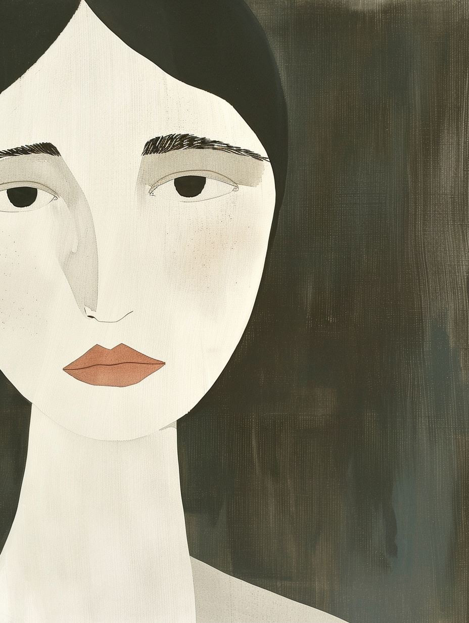Minimalist Modernist Portrait Study