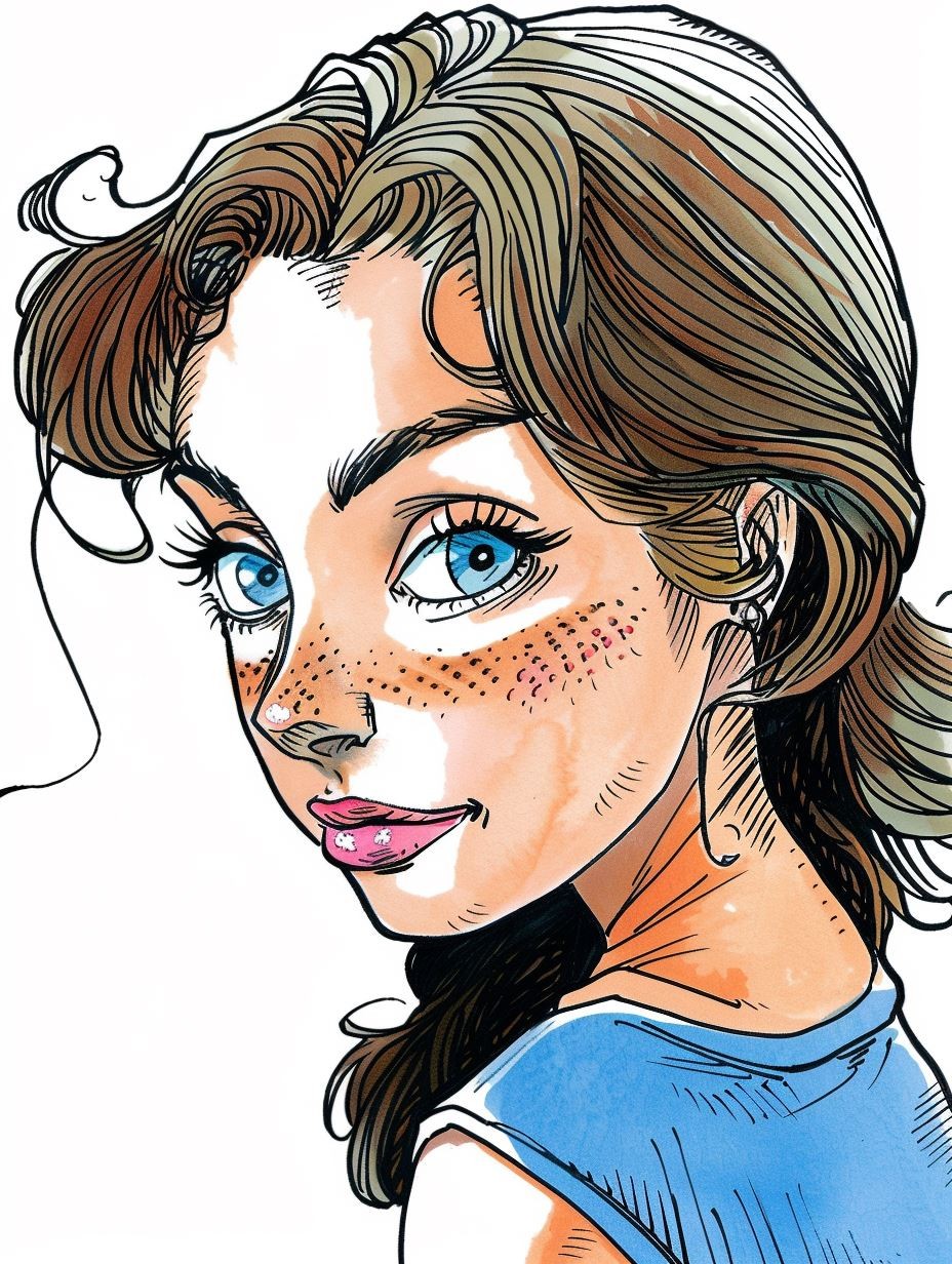 Vibrant Ink Portrait Study