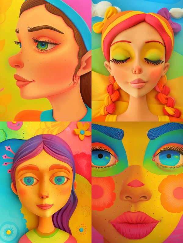 Neon Pastel Portrait