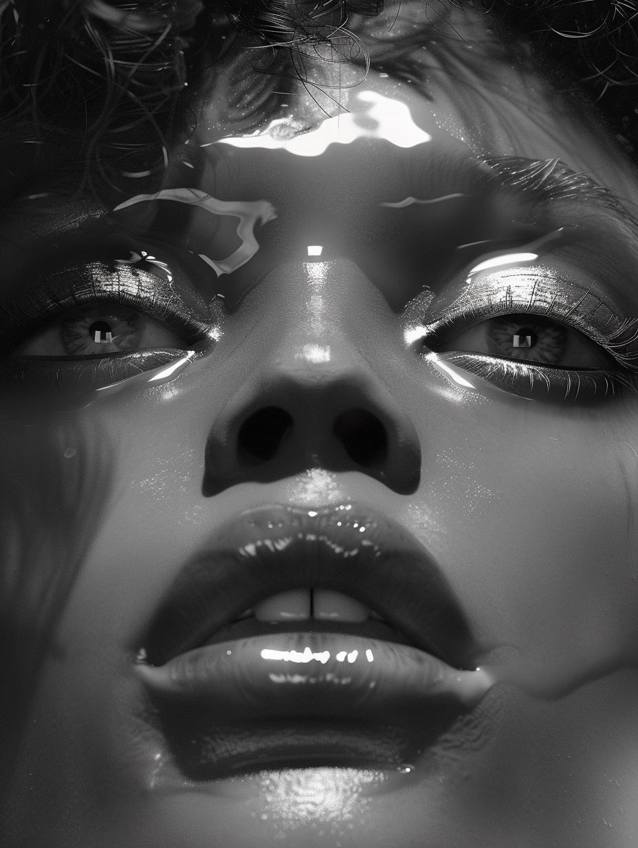 Liquid Chrome Ethereal Portrait