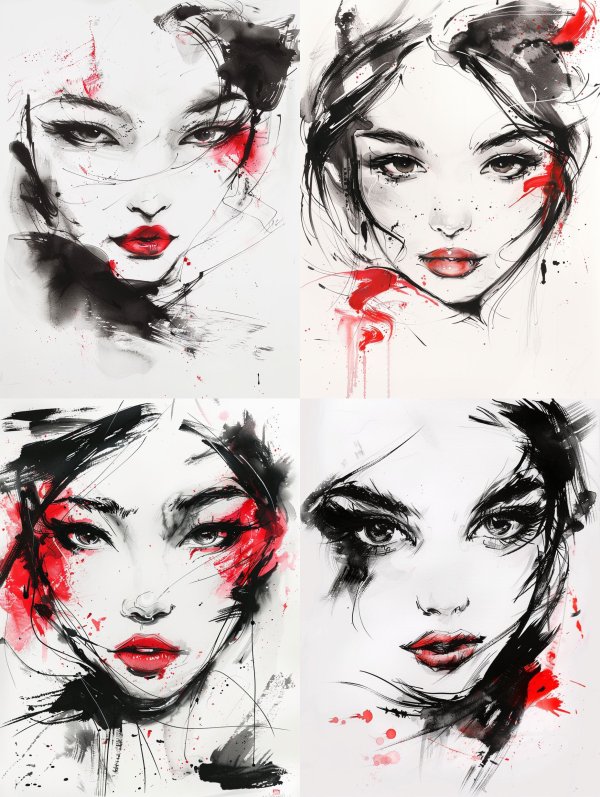 Crimson Ink Elegance
