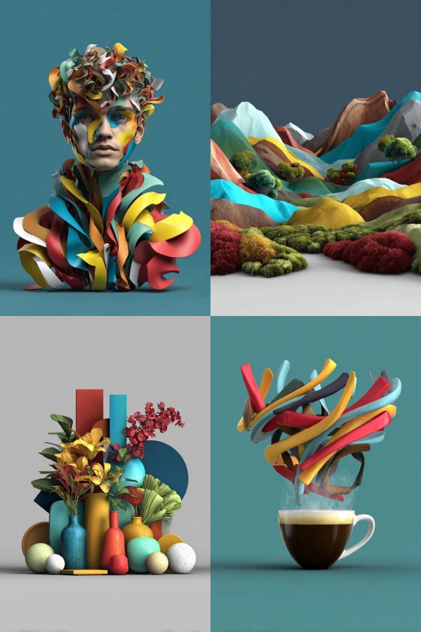 Chromatic Ribbon Sculpture