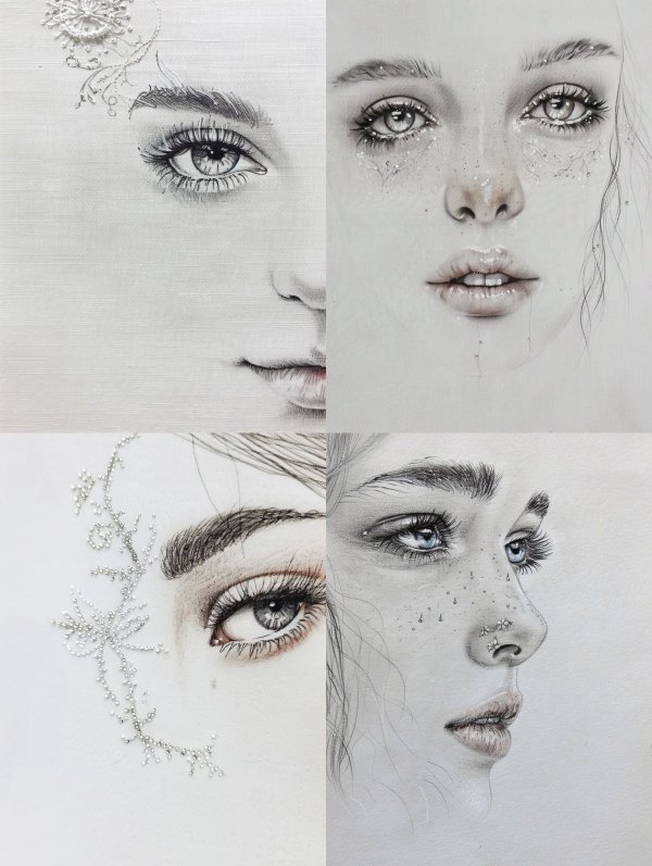 Ethereal Charcoal Gaze