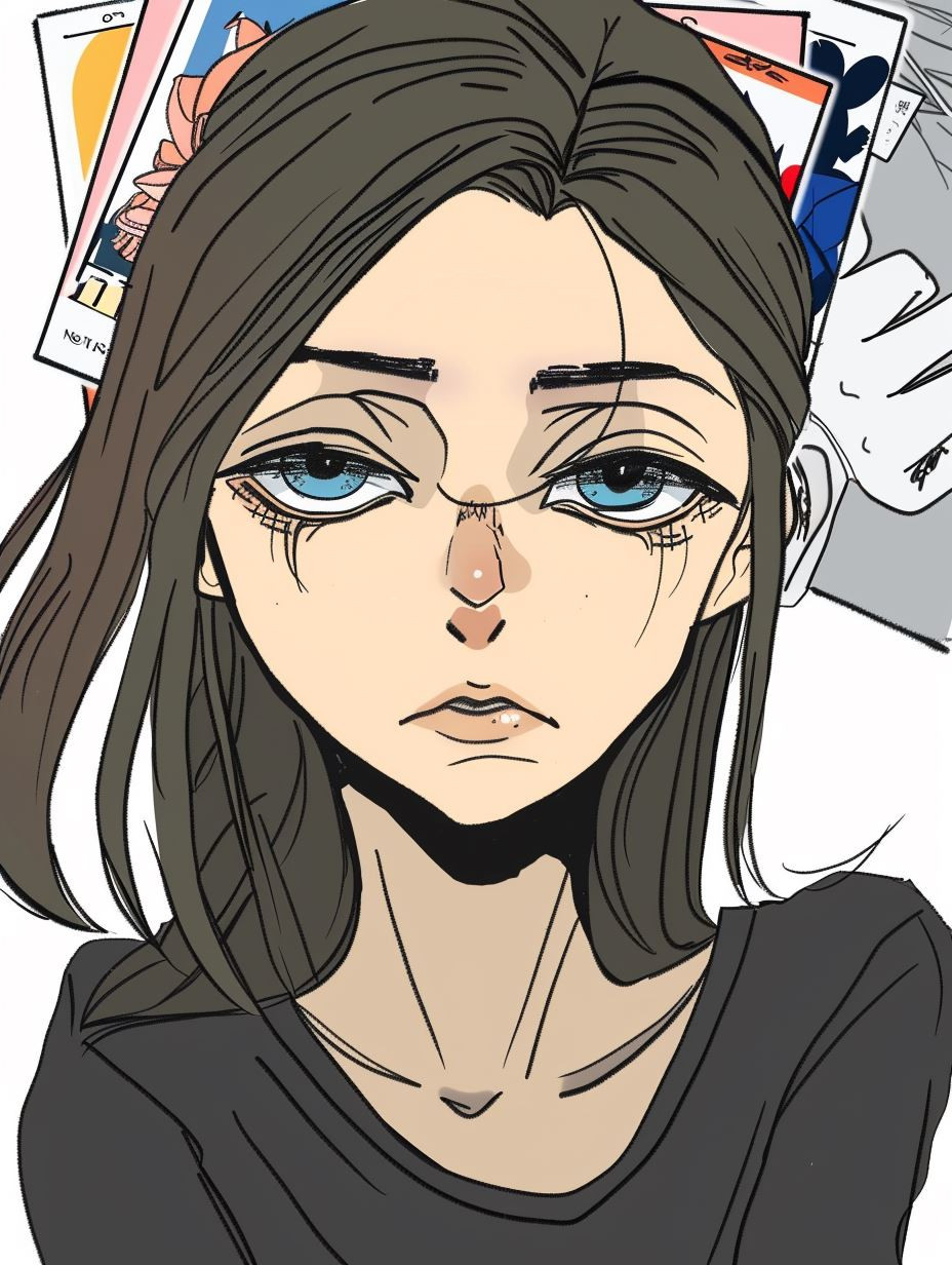 Melancholic Modern Anime Portrait - Image 1